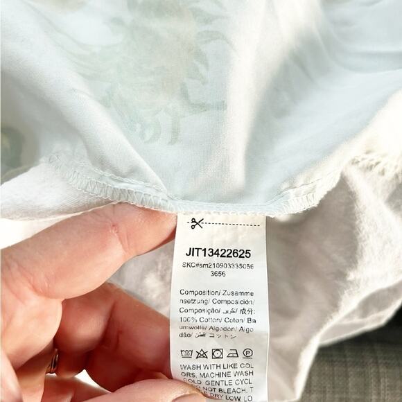 SHEIN Mens Sunflower Print Button-Down Shirt Top Cotton Collared Size L Large - Picture 4 of 6